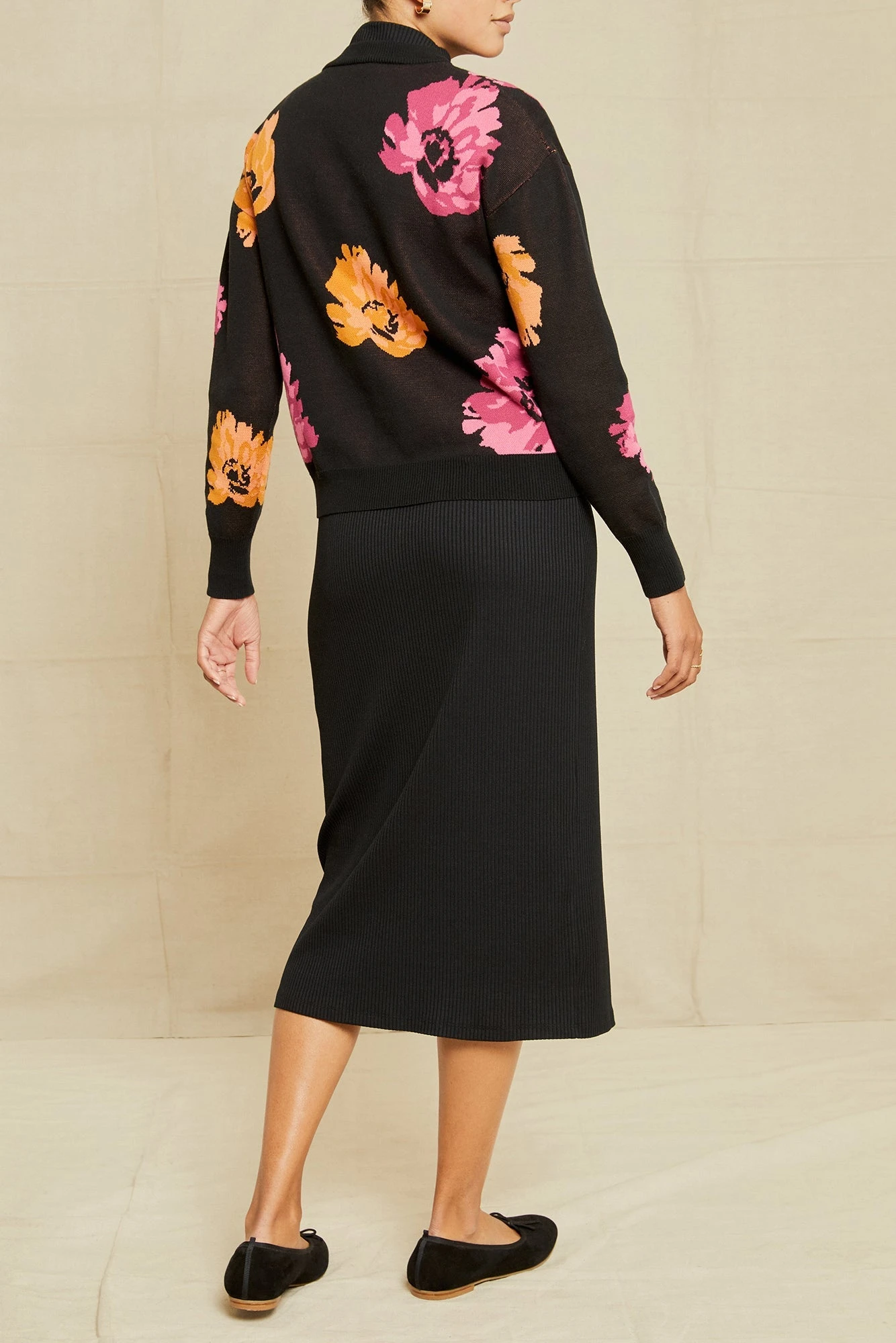 Bloom Organic Cotton Sweater - Floral Jacquard - ReAmour 5 Bloom Organic Cotton Sweater - Floral Jacquard - ReAmour - Image 5