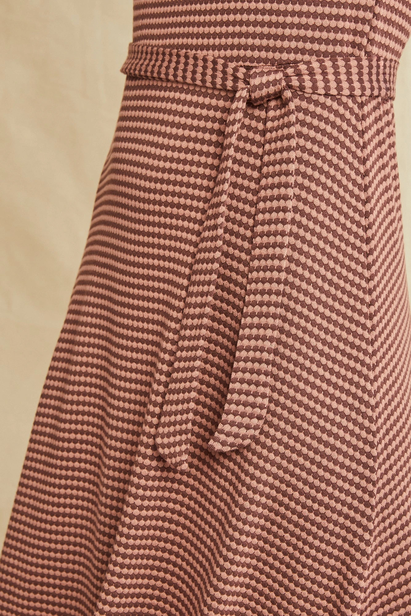 Tenille Scallop Knit Dress - Maple Quartz Stripe 4 Tenille Scallop Knit Dress - Maple Quartz Stripe - Image 4