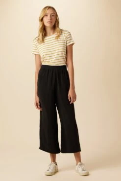 Salice Mixed Cupro Pants - Black -AGOLDE Shop 0721 Salice Mixed Media Black 4