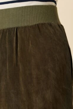 Salice Mixed Cupro Pants - Olive 9 Salice Mixed Cupro Pants - Olive -AGOLDE Shop 0721 Salice Mixed Media Olive 5