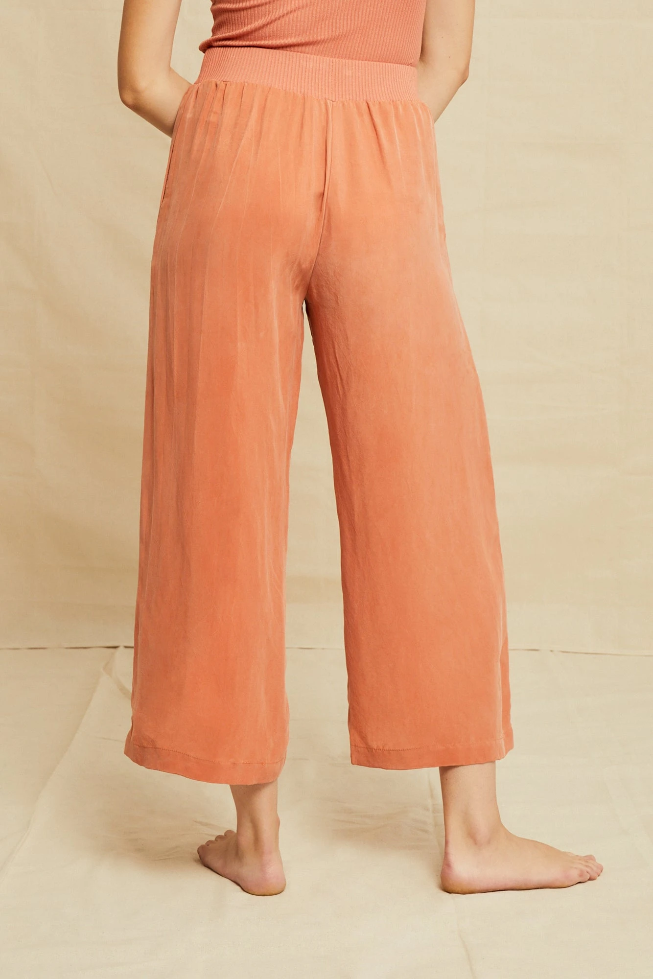 Salice Mixed Cupro Pants - Hibiscus 3 Salice Mixed Cupro Pants - Hibiscus - Image 3