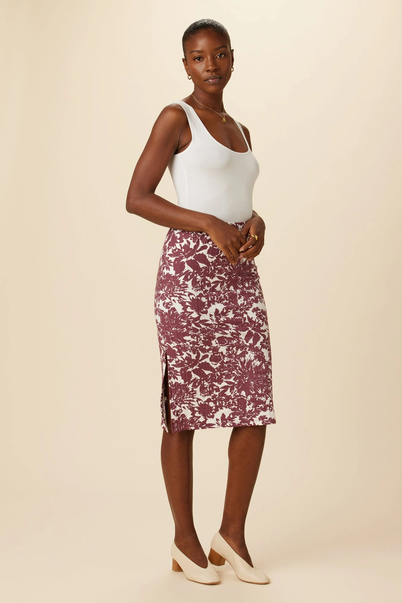 Vindy Provence Rib Skirt - Verona Truffle 2 Vindy Provence Rib Skirt - Verona Truffle - Image 2