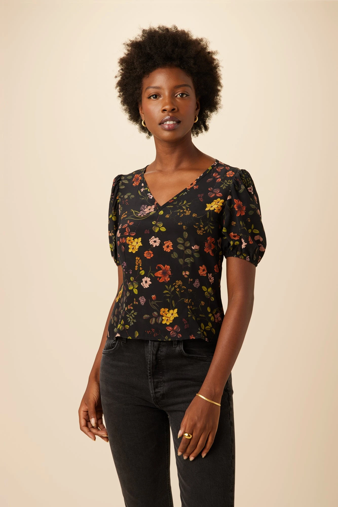 Juliana Washable Silk Blouse - Saint Germain Floral 1 Juliana Washable Silk Blouse - Saint Germain Floral