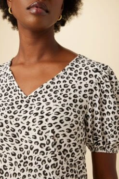 Juliana Washable Silk Blouse - Tiger Eye Silver -AGOLDE Shop 0753R1 Juliana Tiger Eye Silver 4