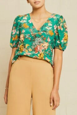 Juliana Washable Silk Blouse - Rosalind Floral