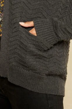 Jacinta Wool Cardigan - Anthracite -AGOLDE Shop 0765 Jacinta Anthracite 0854 web d7ebd444 4d87 483d 9621 d2e9b162292d