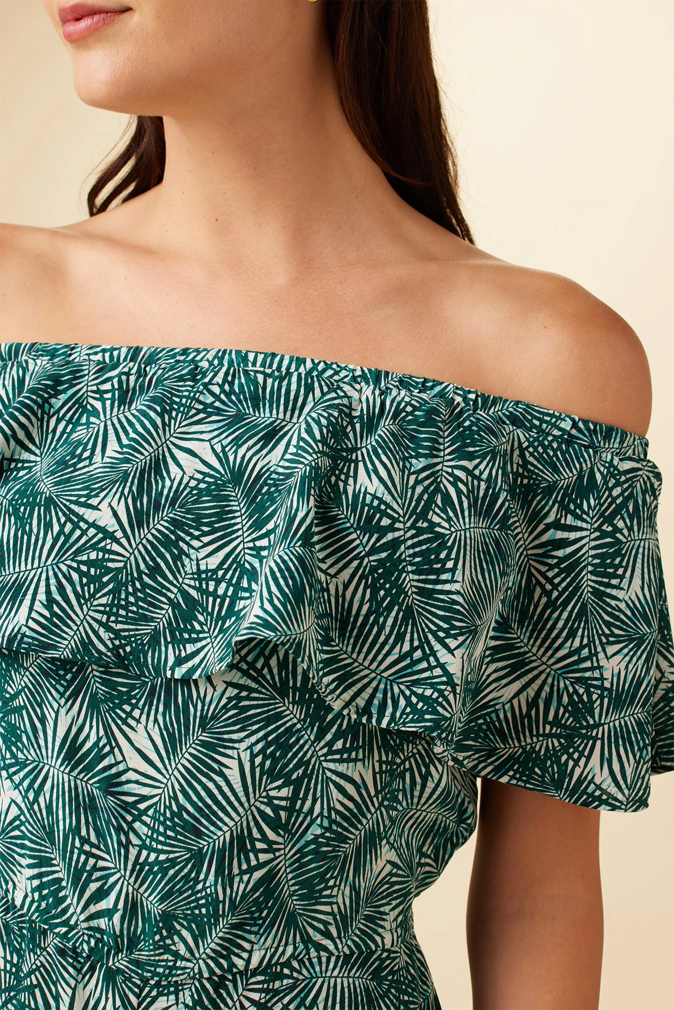 Lucia Washable Silk Jumpsuit - Green Palm 3 Lucia Washable Silk Jumpsuit - Green Palm - Image 3