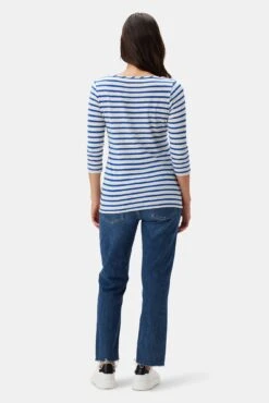Francoise 3/4 Sleeve Dream Knit Tee - True Blue Stripe 7 Francoise 3/4 Sleeve Dream Knit Tee - True Blue Stripe -AGOLDE Shop 1005R1 34 Francoise True Blue Stripe 3