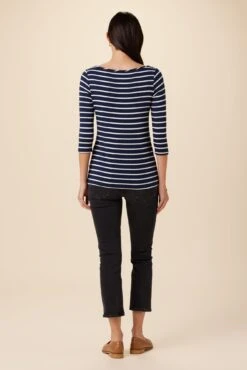 Francoise 3/4 Sleeve Dream Knit Tee - Basque Stripe 6 Francoise 3/4 Sleeve Dream Knit Tee - Basque Stripe -AGOLDE Shop 1005 34 Slv Francoise Basque Stripe 3