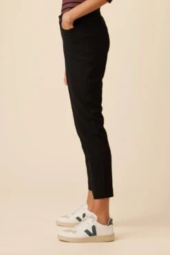 Graziella Woven Spandex Pant - Black -AGOLDE Shop 10073R1 Graziella Woven Modal Black 2