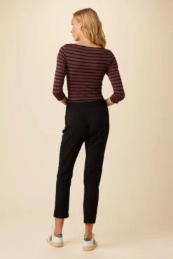 Graziella Woven Spandex Pant - Black -AGOLDE Shop 10073R1 Graziella Woven Modal Black 3