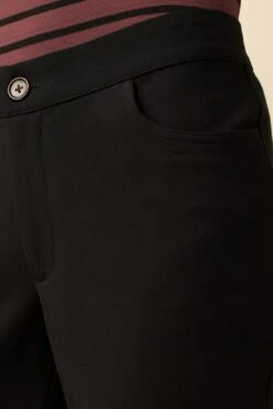 Graziella Woven Spandex Pant - Black -AGOLDE Shop 10073R1 Graziella Woven Modal Black 5