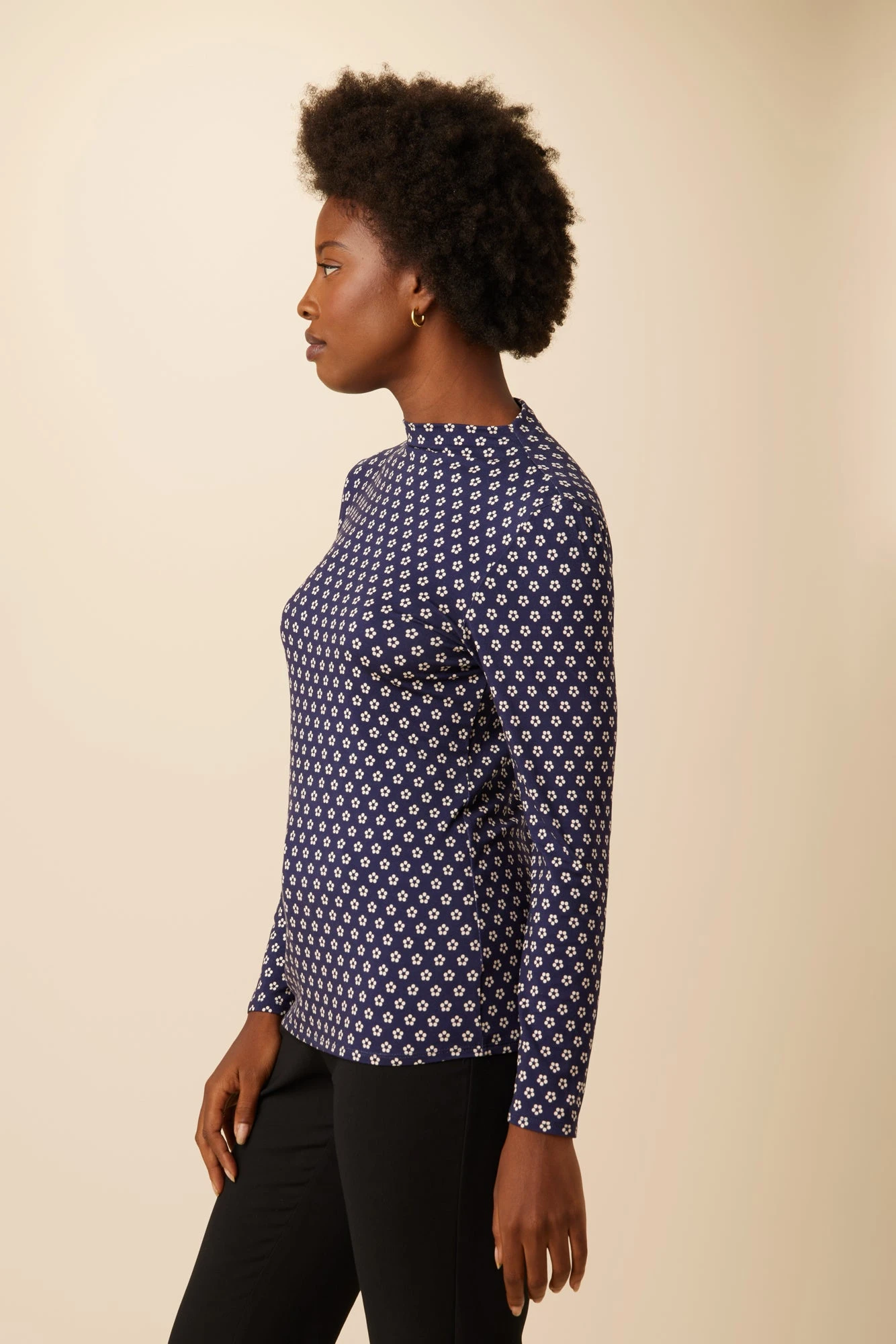 Lux Viscose Knit Turtleneck - Mia Dot 2 Lux Viscose Knit Turtleneck - Mia Dot - Image 2