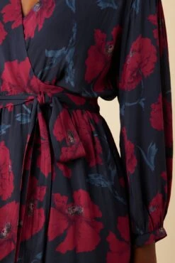 Elma Ecovero Wrap Dress - Paysage Berry -AGOLDE Shop 10088 Elma Viscose Paysage Berry 4