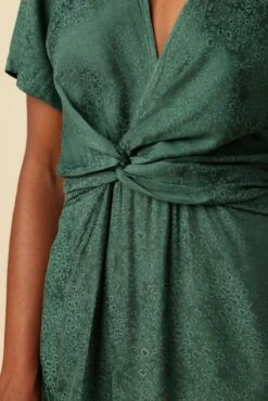 Fantasia Cupro Viscose Jacquard Jumpsuit - Darkest Spruce 8 Fantasia Cupro Viscose Jacquard Jumpsuit - Darkest Spruce -AGOLDE Shop 10097 Fantasia Jacquard Darkest Spruce 4