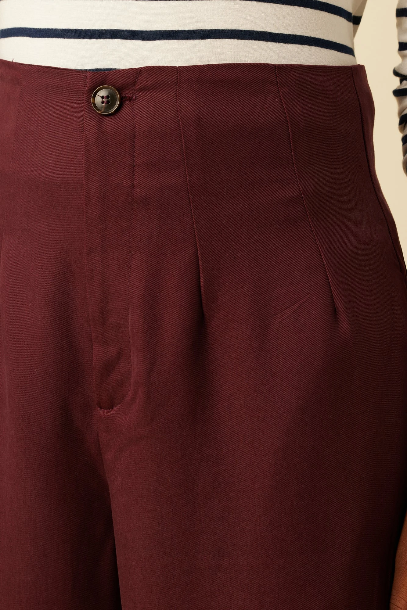 Theo Tencel Twill Pant - Wine 5 Theo Tencel Twill Pant - Wine - Image 5