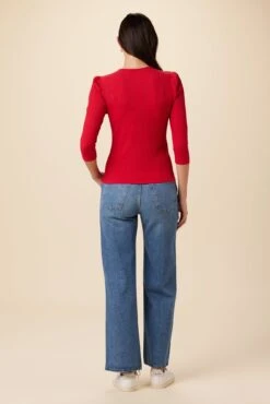 Naomi Paris Rib Top - Zinnia -AGOLDE Shop 10103 Naomi Zinnia 3