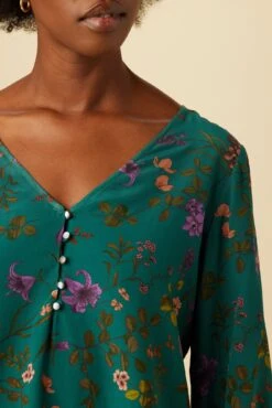 Linnea Washable Silk Top - Genoa Floral -AGOLDE Shop 10115 Linnea Genoa Floral 4