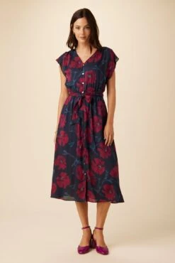 Marianna Ecovero Dress - Paysage Berry