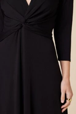 Olive 3/4 Sleeve Dream Knit Dress - Black -AGOLDE Shop 10128 34 Slv Olive Black 4