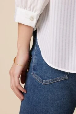Charlotte 3/4 Sleeve Tencel Blouse - White 9 Charlotte 3/4 Sleeve Tencel Blouse - White -AGOLDE Shop 10141 Charlotte Tencel White 5