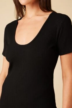 Juniper Paris Rib Dress - Black -AGOLDE Shop 10142 Juniper Rib Black 4