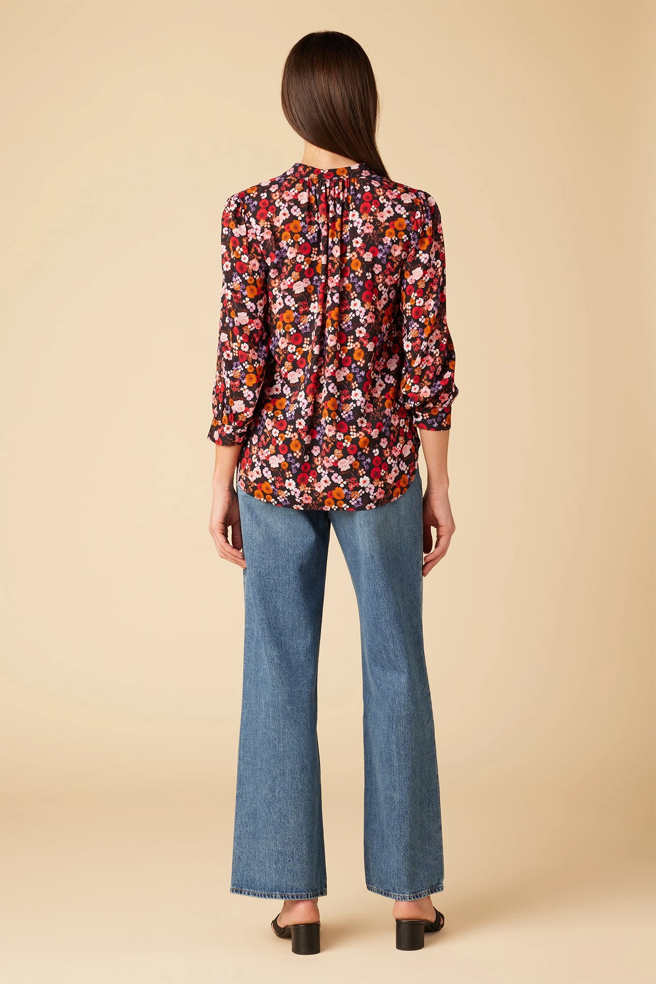 Charlotte 3/4 Sleeve Ecovero Blouse - Villa Floral 3 Charlotte 3/4 Sleeve Ecovero Blouse - Villa Floral - Image 3