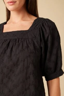 Edith Upcycled Eyelet Blouse - Black -AGOLDE Shop 10146 Edith Eyelete Black 4