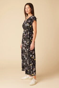 Wynnie Washable Silk Jumpsuit - French Jardin Black -AGOLDE Shop 10150 Wynnie Silk French Jardin 2