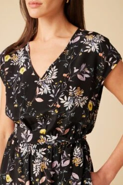 Wynnie Washable Silk Jumpsuit - French Jardin Black -AGOLDE Shop 10150 Wynnie Silk French Jardin 4