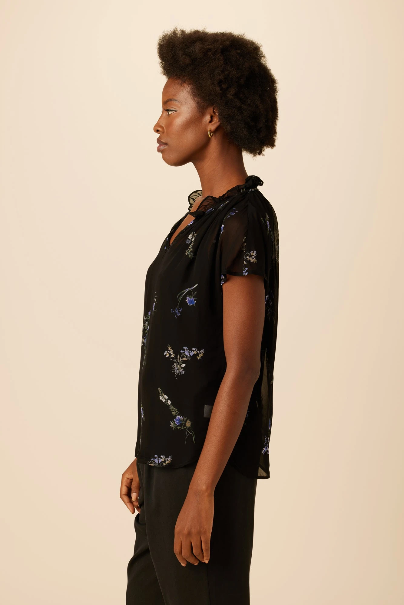 Maisie Chiffon Blouse - Nahlia Floral 4 Maisie Chiffon Blouse - Nahlia Floral - Image 4