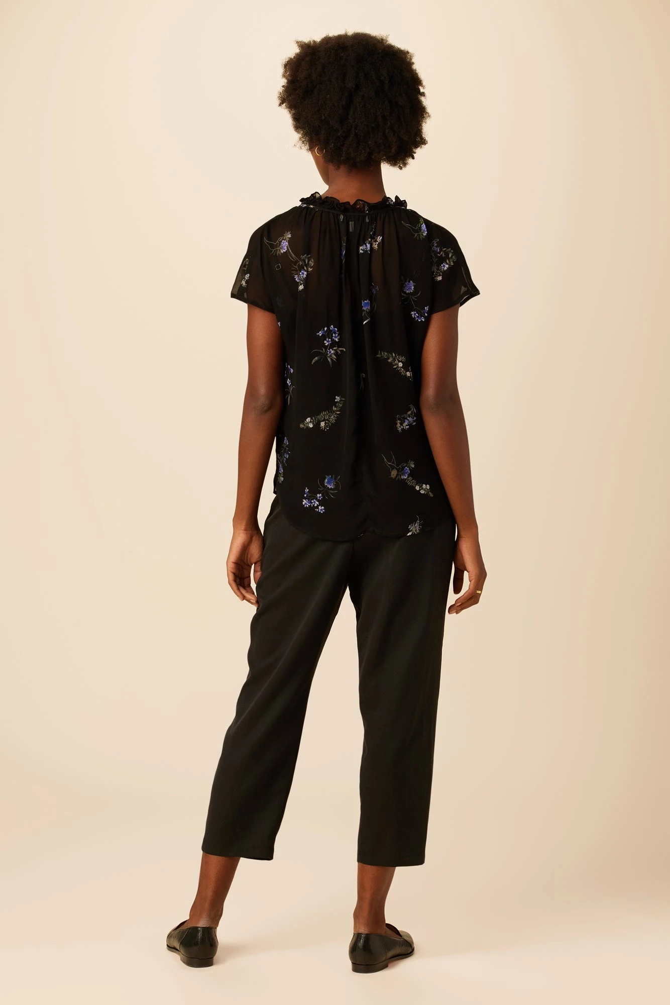 Maisie Chiffon Blouse - Nahlia Floral 3 Maisie Chiffon Blouse - Nahlia Floral - Image 3