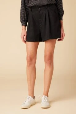 Larisa Tencel Twill Short - Black