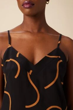 Barlow Washable Silk Cami - Waves Caramel 7 Barlow Washable Silk Cami - Waves Caramel -AGOLDE Shop 10163 Barlow Silk Waves Caramel 4