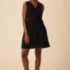 Ivy Washable Silk Dress - Black