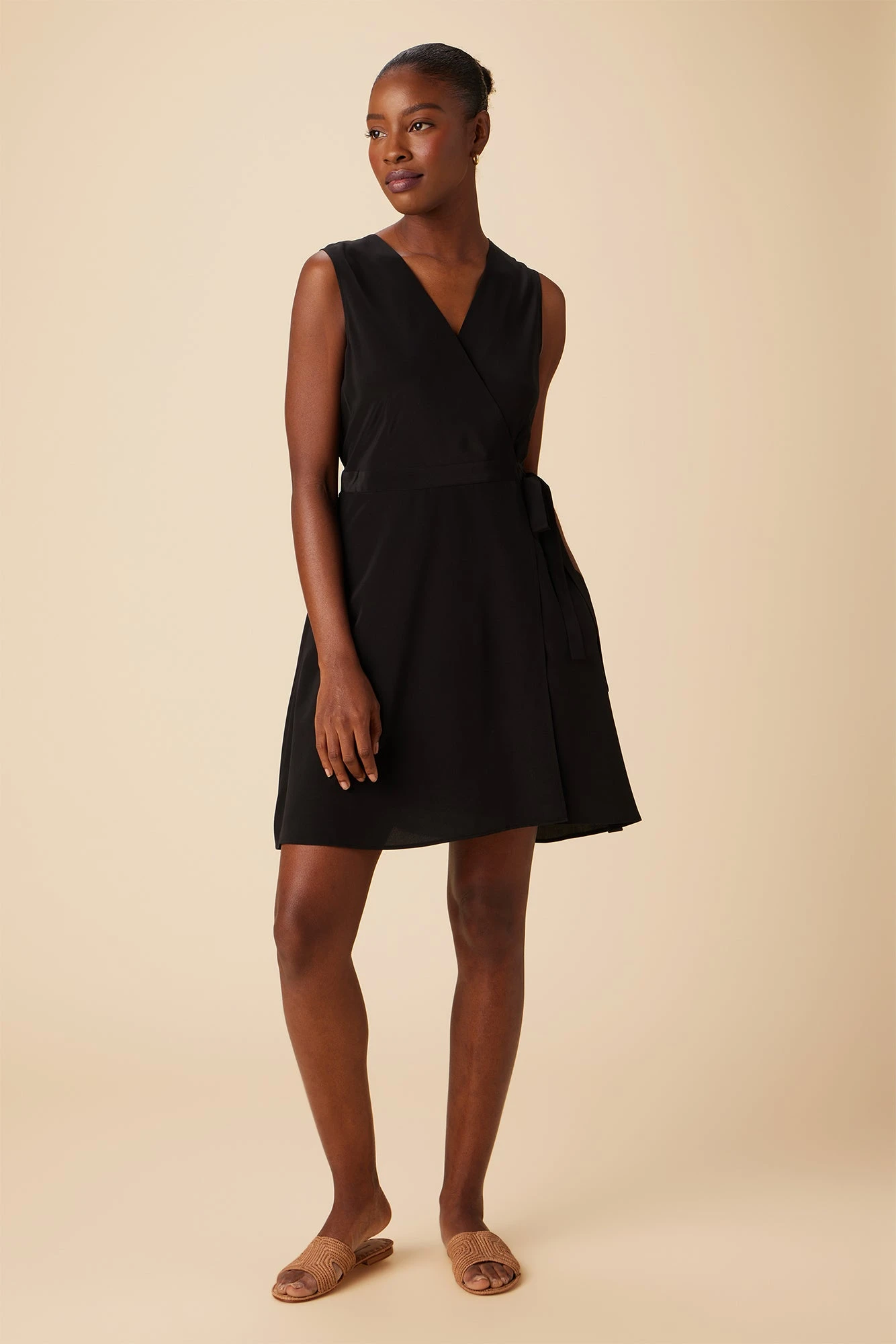Ivy Washable Silk Dress - Black 1 Ivy Washable Silk Dress - Black