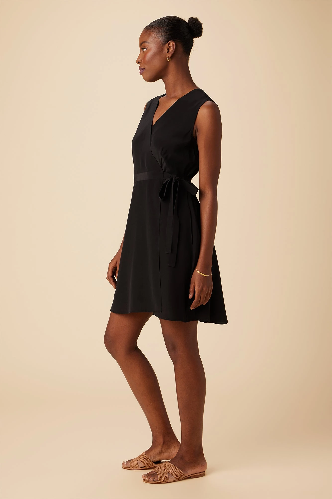 Ivy Washable Silk Dress - Black 2 Ivy Washable Silk Dress - Black - Image 2