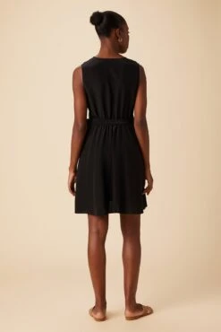 Ivy Washable Silk Dress - Black 6 Ivy Washable Silk Dress - Black -AGOLDE Shop 10165 Ivy Black 3