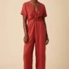 Fantasia Tencel Jumpsuit - Red Clay