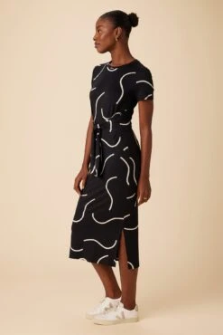 Colombe Viscose Knit Dress - Waves -AGOLDE Shop 10176 SS Colombe Viscose Waves 2