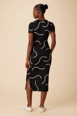 Colombe Viscose Knit Dress - Waves -AGOLDE Shop 10176 SS Colombe Viscose Waves 3