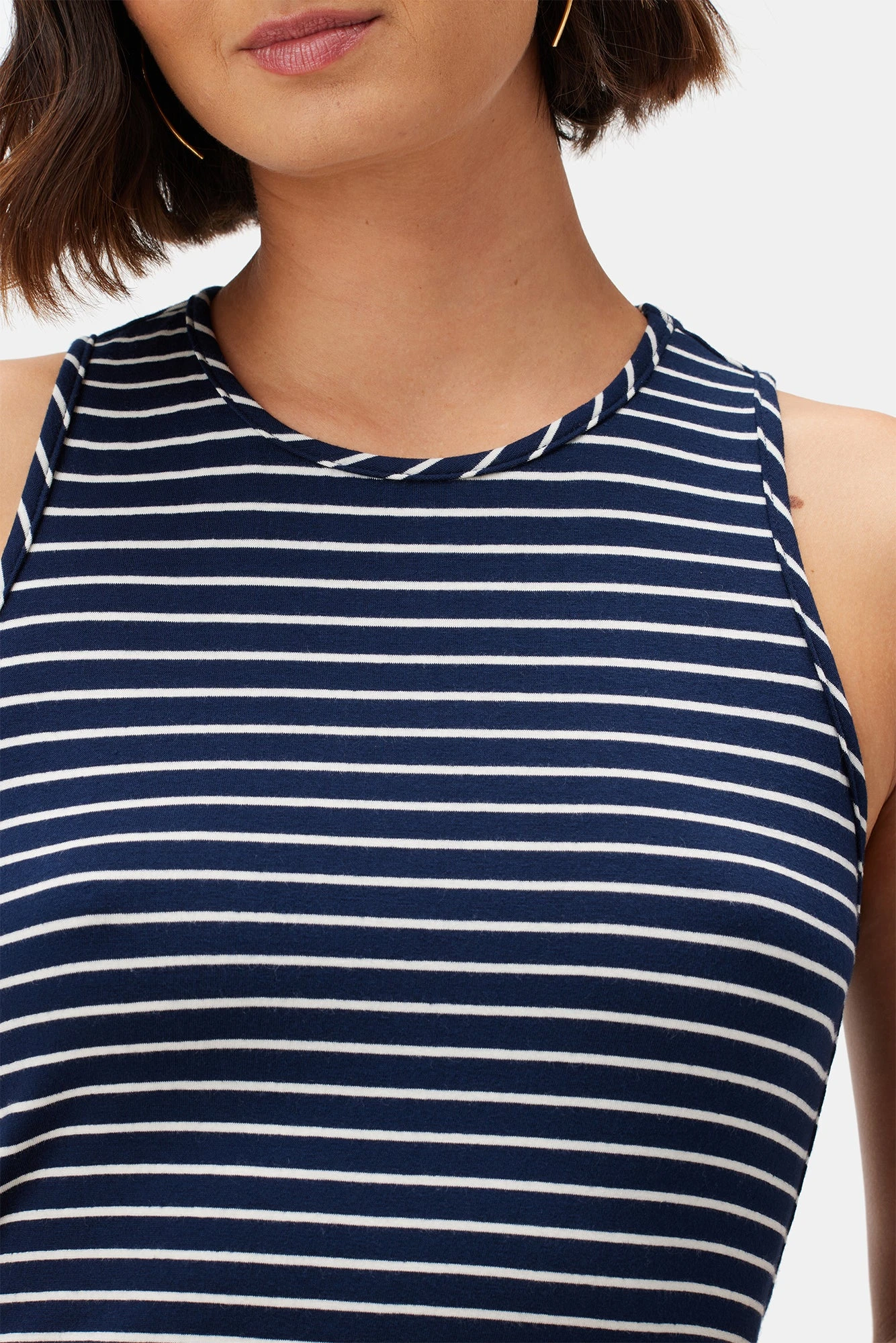 Jillian Dream Knit Tank - Navy Natural Stripe 4 Jillian Dream Knit Tank - Navy Natural Stripe - Image 4