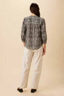 Charlotte Organic Cotton Blouse - Nina Black -AGOLDE Shop 10179 Charlotte Cotton Nina Black 3