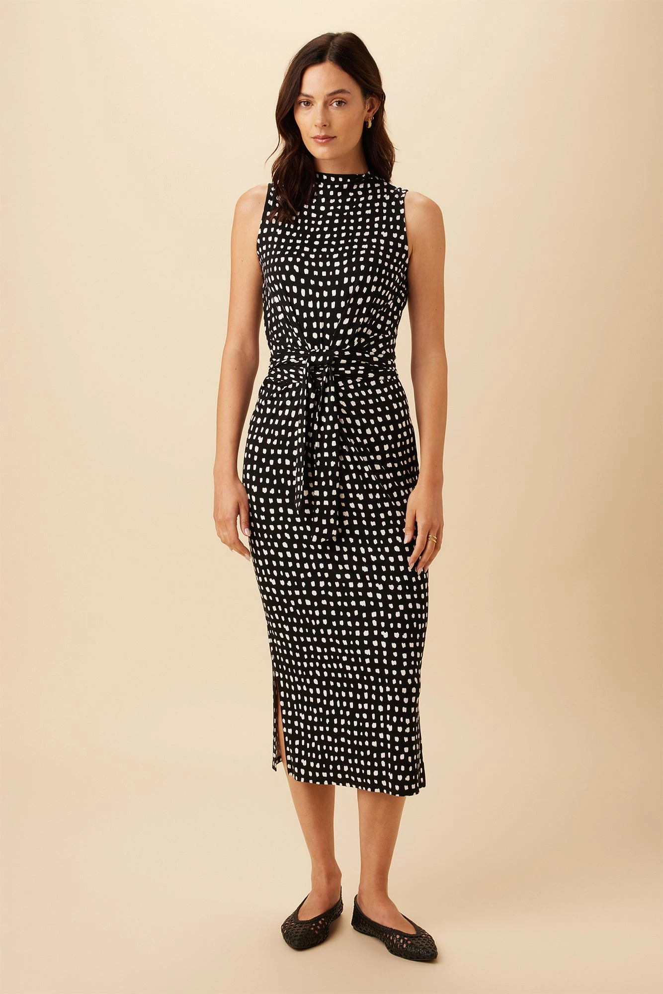 Castile Reverie Knit Dress - Valencia Dot Black 1 Castile Reverie Knit Dress - Valencia Dot Black