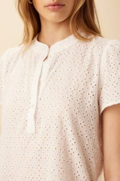 Kole Ecovero Eyelet Blouse - White 7 Kole Ecovero Eyelet Blouse - White -AGOLDE Shop 10188 Kole White 4