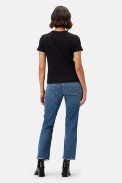 Eleanor Baby Rib Tee - Black -AGOLDE Shop 10194 Eleanor Black Baby Rib 3