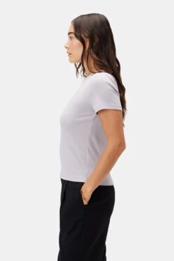 Eleanor Baby Rib Tee - Lilac -AGOLDE Shop 10194 Eleanor Lilac 2