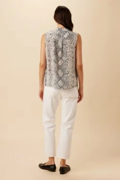 Amy Washable Silk Blouse - Serpentine -AGOLDE Shop 10209 SL Amy Silk Serpentine 3