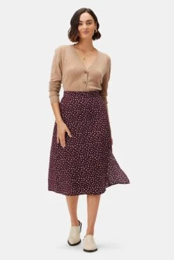 Ollie Washable Silk Skirt - Doucet Dot Vineyard -AGOLDE Shop 10235 Ollie Silk Doucet Dot Vineyard 4
