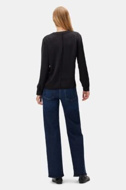 Kaya Blouse - Black -AGOLDE Shop 10242 Kaya Mixed Media Black 3